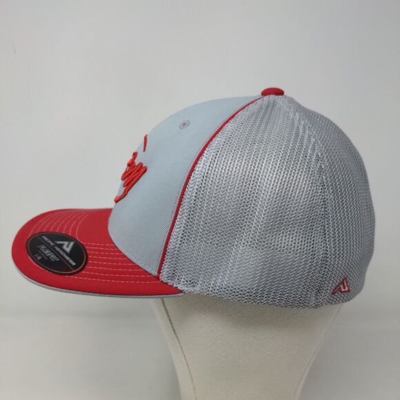 Pacific Headwear Men's Fitted Hat Gray Size L/XL 7 3/8 - 8 Embroidered BSM Logo - Picture 4 of 11